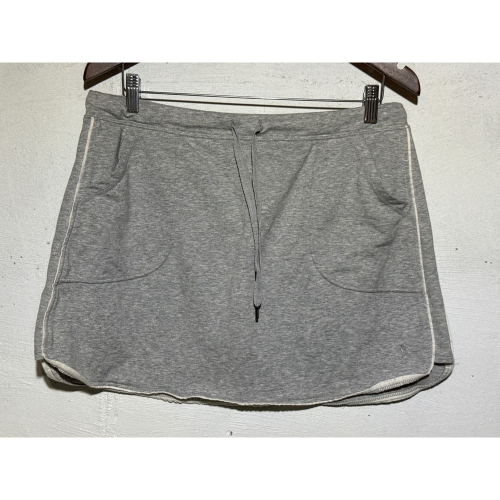 Danskin Now Womens Large Gray Athletic Skort Built In Shorts Size 12-14 Workout